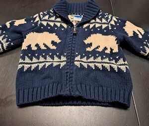 Old Navy Baby Fair Isle Zip Up Knit Cardigan  Size  0-3mo.